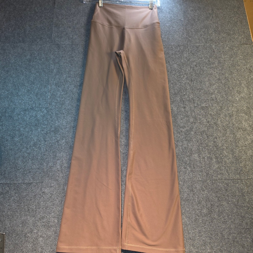 YPB SculptLUX Flare Leggings Women Size S Brown High Rise Activewear Excellent